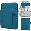 MoKo Custodia Protettiva da 9-11'' con Tasca Laterale, Accessori Tablet, Borsa per iPad 10a/Air 5 10.9 2022, Galaxy Tab S8 11, iPad 9a 8a 7a 10.2, iPad PRO 11 M2 2022-2018/Air 4 10.9, Blu Pavone