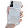 Rnrieyta Miagon Custodia Portafoglio per Xiaomi Redmi Note 11S,Cover con Tasche Porta Carte Silicon TPU Trasparente Slim Clear Soft Slot per Schede Bumper Antiurto Case