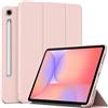 MGUEIAO Cover Compatibile con Samsung Galaxy Tab S10 Lite 10.9, Custodia in Pelle PU Ultrasottile con Supporto Trifold, Retro in TPU Morbido, Antiurto - Pink