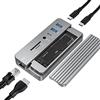 ANYOYO Hub USB-C con Custodia per Disco Rigido, Adattatore hub USB C 10 in 1 con Custodia per Disco Rigido Esterno SSD M.2, HDMI 4K, USB 3.0, Lettore di Schede SD/TF Compatibile con Laptop, IPad (Grigio)