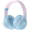 VBESTLIFE Cuffie Bluetooth Senza Fili Sopra L'orecchio, Cuffie con Bassi Potenti con Microfono e Cuffie Bluetooth V5.1 Pieghevoli per Laptop da Viaggio per Smartphone (Blu)