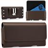 Gcepls Custodia da cintura per smartphone in pelle bovina Crazy Horse, orizzontale con clip in metallo, compatibile con iPhone 17/16/15/14/13/12 Pro e Samsung Galaxy S25/S24/S23/S22/S21/S20, taglia M