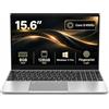 Breloom 2026 PC Portatile 15.6 Pollici Win 11 Laptop, Core i3-6100U, 8GB RAM 128GB SSD, Notebook per Studenti con Lettore di Impronte Digitali, Tastiera Retroilluminata, WiFi 5, USB 3.0