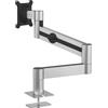 Durable Braccio Porta Monitor Pro, Vesa 75/100, 21-27, argento, 508423 | Supporto con perno per foro passacavo, rotazione 360 gradi, in alluminio, per schermi da 3-8 kg