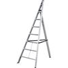 Gierre AL500 - Scala a tre piedi agricola in alluminio, 6 gradini, 2.33 m - da potatura - conica - Altezza stimata operativa 2.77 m