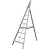 Gierre AL510 - Scala a tre piedi agricola in alluminio, 8 gradini, 2.89 m - da potatura - conica - Altezza stimata operativa 3.30 m