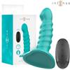 INTENSE REMOTE CONTROL INTENSE - VIBRATORE BUFFY TAGLIA S DESIGN A SPIRALE 10 VIBRAZIONI TELECOMANDO BLU