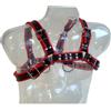 LEATHER BODY - CATENA HARNESS III NERO / ROSSO