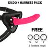 DELTACLUB DELTA CLUB - TOYS IMBRACATURA + DONG SILICONE ROSA 17 CM -O- 3 CM