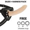 DELTACLUB DELTA CLUB - TOYS IMBRACATURA + DONG FLESH SILICONE 20 CM -O- 4 CM
