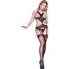 CHILIROSE CORSETS CHILIROSE - CR 4372 SET CORSETTO NERO S/M