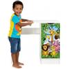 BAYAGU Scrivania Bambini Bianca con Mobiletto e Cassetti, Animali | Per studio, disegno e computer, mobiletto laterale, cassetti, stampa colorata, arredo cameretta, montaggio semplice