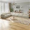 Novilla 447 cm Divano Angolare 7 Posti Convertibile Modulare in Chenille | Molle insacchettate Smarts Coil®, Senza Montaggio, Tessuto Chenille Idrorepellente Oleofugo Antimacchia, 7 Posti