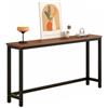uofgcru Tavolini Consolle, Copritermosifone, Ttavolino da Divano Stretto in Legno, Tavolino da Divano Sottile for Corridoio, Soggiorno, Ingresso - Marrone(100×15×100cm)