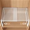 DSXH Mensola espandibile in metallo da cucina, organizer per armadio, armadio, regolabile, divisorio fai da te, resistente, organizer per armadi (Bianco, Medium)