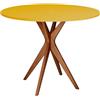 RAGABA JUBI Tavolo da pranzo rotondo 80 cm rovere giallo