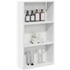 SKTQYQO Mobiletto Bagno A Muro Bianco 40 x 14 x 70 cm | Legno Ingegnerizzato, 2 Ripiani, Design Sospeso, Stoccaggio Salvaspazio, Per Bagno Piccolo
