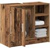 vidaXL Mobile da Bagno Legno vecchio 63 x 29 x 55 cm | Ha una finitura vintage che affascina, Con ripiani integrati e una porta a cerniera, Fatto di legno massello recuperato