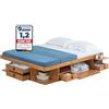 Memomad Letto Bali funzionale, bello e con un'ampia capacità di contenimento (Oak, 160x200 Letto)