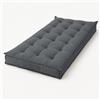 chilly pilley® Futon - Materasso francese trapuntato in velluto, tante misure e tanti colori 130x60x10, grigio