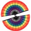 XIHIRCD 2pz Ventaglio Pieghevole Arcobaleno LGBT, Colorato Ventaglio Orgoglio bambù Ventaglio Rave a Mano Grande Ventaglio Decorativo Gay per L'Estate Decorazione per Feste Donne Uomini