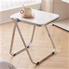 CUXAHO Tavolo pieghevole in acrilico trasparente Tavolino Caffè Tavolini per Spuntini Pieghevoli Tavolo da Salotto Tavolino da Salotto Moderno Soggiorno Tavolino basso da salotto Tavolino da divano(White)