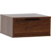 HOMN LIVING Comodino sospeso Auri con 1 cassetto, Noce, 40 cm (Larghezza) x 35 cm (profondità) 19 cm (Altezza)