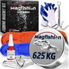 MAGFISHION Calamita Potente Set di Magnete da Pesca 625 KG Ø120mm Magneti al