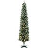 HOMCOM Albero di Natale innevato 180 cm con 170 luci LED, 351 rami e telecomando, verde | Aosom Italy