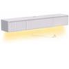 HOMCOM Mobile TV sospeso 160 cm con LED e prese per TV fino a 182,88 cm, bianco | Aosom Italy