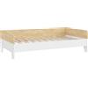 AIYAPLAY Letto per bambini 3-8 anni 143,5x74 cm con pannelli laterali alti, bianco | Aosom Italy