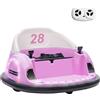 AIYAPLAY Autoscooter 360° 2 km/h con cintura, luci LED, musica e clacson, rosa | Aosom Italy