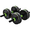 SPORTNOW Set manubri regolabile 15 kg con bilanciere dritto e barra EZ per allenamento | Aosom Italy