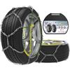 LEYAOYAO 2 Pezzi x 12 mm Catene da Neve in Lega di Acciaio, Catene da Neve Durevoli per Auto con Tenditore (KN 110)