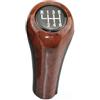 Mixabloem Pomello del cambio in pelle di pesca per BMW Serie 1/3/5/6/7 E30/E36/E46/E39/X3/X5/Z3/M3/M5 - cambio manuale a 5/6 marce, finiture in legno (6 velocità)