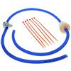GOOFIT Tubo Benzina Moto 8mm con Filtro Carburante con Interruttore Chiave Universale Sostituzione per Pit Bike Scooter e Ciclomotore Motore Bicicletta ATV Quad Go Kart Blu