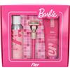 Fler Cofanetto That Pink Set Barbie Rasoio E Cover Da Viaggio + Mousse Rasatura Crema Corpo Post Depilazione 1 pz