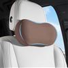 Dapucarin Cuscino Poggiatesta Auto in Memory Foam, Ergonomico Cuscini Ortopedico per Guidatore e Viaggi, Sostiene Collo Allevia Dolore Supporto Cervicale per Guida, Marrone, 1 Pezzo