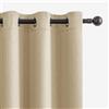 Ystyle Tende Oscuranti per Interni 2 Pezzi, 140x290 CM, Beige Scuro | Vintage Tende Camera da Letto Motivo in Rilievo, Tenda Oscurante Finestra con Anelli, Tenda Termica Isolante Freddo e Caldo