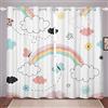 Loussiesd Tende per finestre per ragazze, con stampa arcobaleno e cartoni animati, tenda colorata per bambini e adulti, ultra morbida, decorazione per la stanza, stampa floreale, 117,8 x 137,8 cm (larghezza x