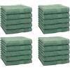 Betz Set di 20 Lavette Premium Misura 30 x 30 cm 100% Cotone colore verde abete