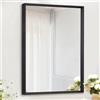 AAZZKANG Grande specchio da parete rettangolare con cornice in metallo per camera da letto, soggiorno, ingresso, verticale, orizzontale, nero, 70 x 50 cm