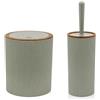 Inbagno Set Accessori Bagno 2 Pezzi Verde Salvia Blob Porta Scopino E Pattumiera