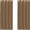 vidaXL Tende in Voile con Occhielli 2 pz Marrone Chiaro