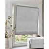 Victoria M. Tenda a Pacchetto a Parete e a Soffitto, 70 x 130 cm, Grigio | Tenda Filtrante con montaggio a vite per Finestre e Porte, Effetto Lino, Guide in Alluminio Robuste, Regolabile in Altezza