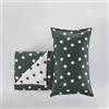 COGAL Parure Copripiumino Fantasia a Pois, 1 Piazza e Mezza, Verde, con 1 Federa, Set Sacco Copripiumino, Biancheria da Letto Made in Italy