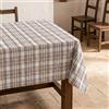GAMUSI Tovaglia rettangolare antimacchia con motivo a quadri, 140 x 100 cm, Cotone, Lino