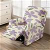 Odot 1 Posto Copripoltrona Relax Reclinabile, Universale Antiscivolo Elasticizzato Elettrica Copripoltrona, Copri Poltrona Relax Floreale Pastorale, per Poltrona Reclinabile (Viola,1 posto)