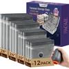 BAGAIL Sacchetti Sottovuoto Da Viaggio Con Pompa Elettrica Ricaricabile Senza Fili, Riutilizzabili Con Pompa, Compressori Per Casa, Organizer Valigia - 12 Pezzi