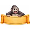 Il Catoju del Vinile Targa Personalizzata con Nome in MDF - Gorilla Cartoon- Targhetta Decorativa per Cameretta Bambino e Neonato - Regalo Nascita, Battesimo, Compleanno (Gorilla)